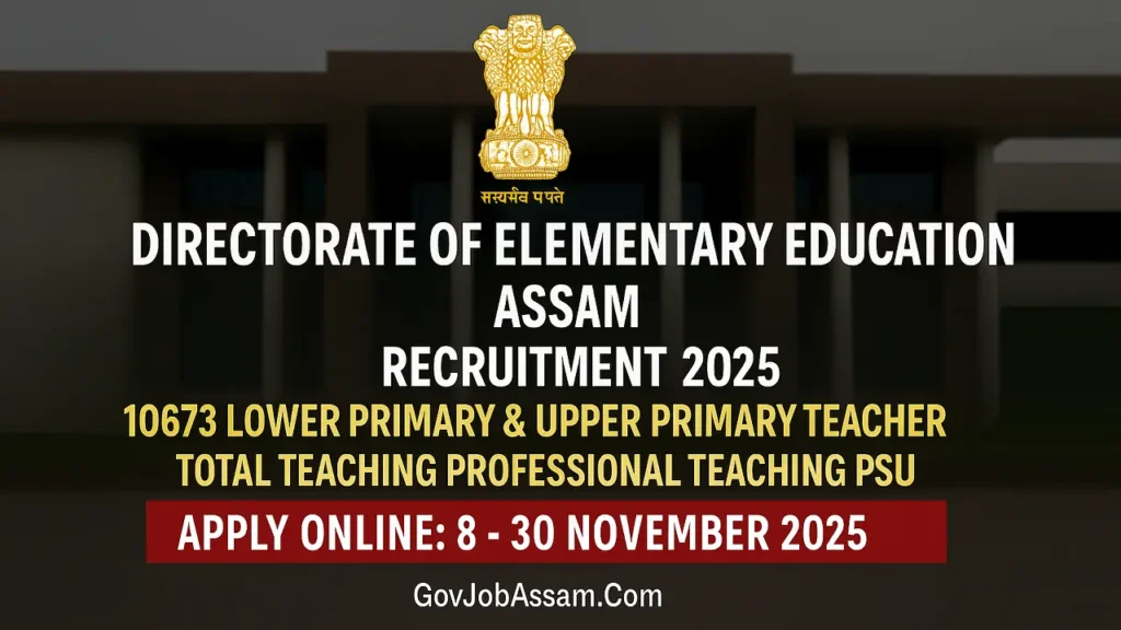 DEE Assam Recruitment 2025