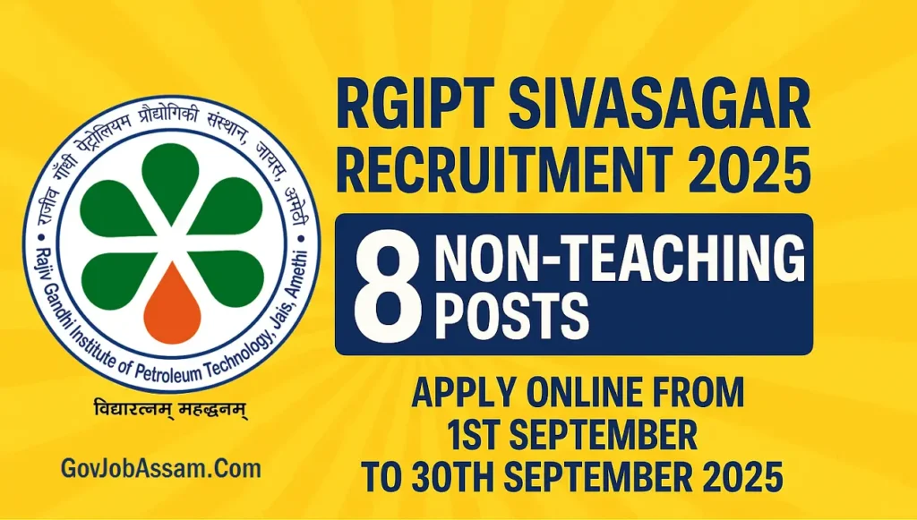 RGIPT Sivasagar Recruitment