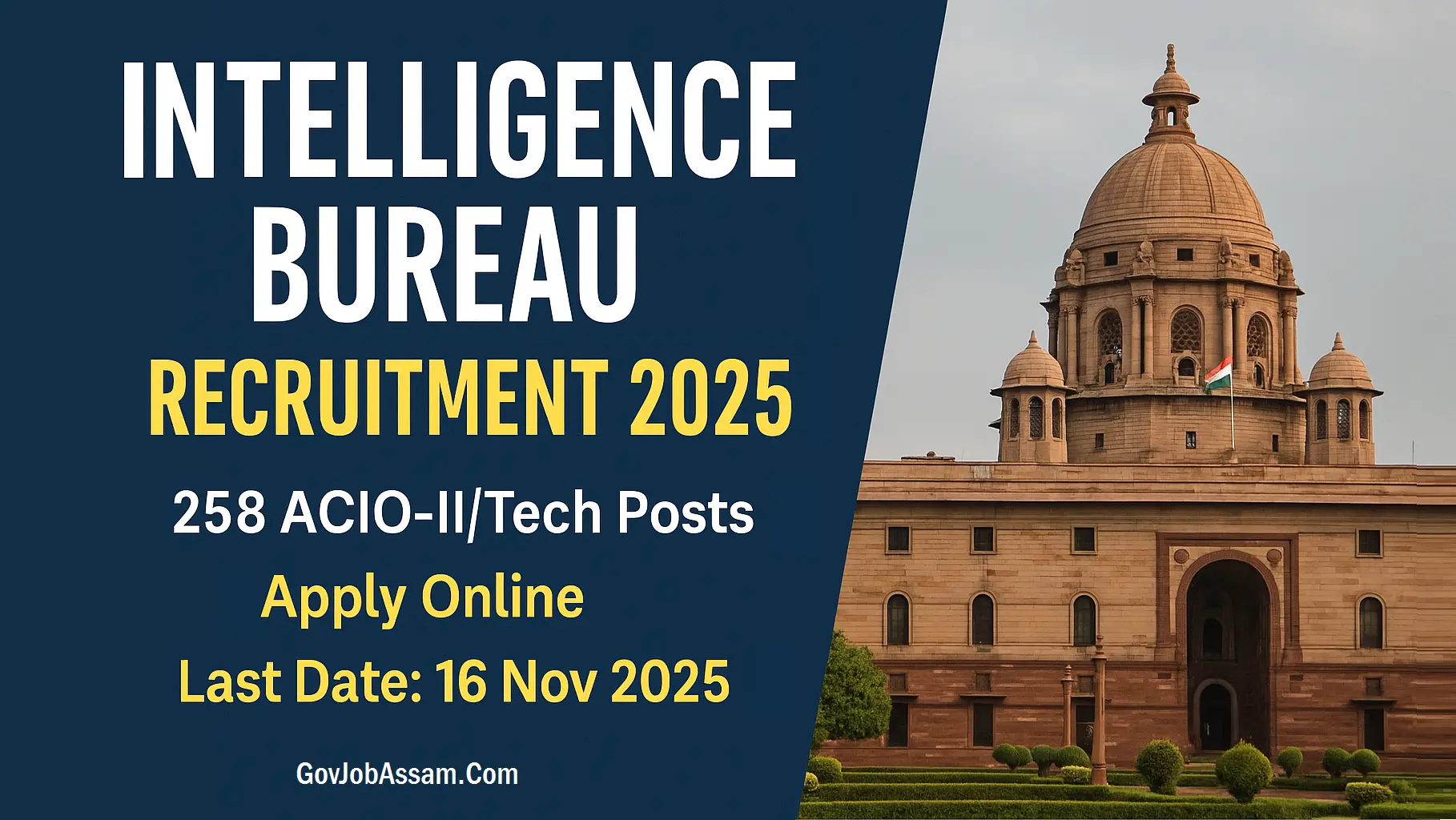 Intelligence Bureau Recruitment 2025 – Apply Online for 258 ACIO-II ...
