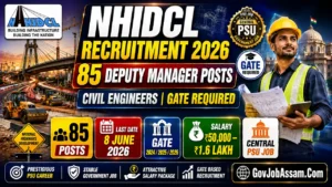 NHIDCL Deputy Manager Technical Recruitment 2026 Notification Table