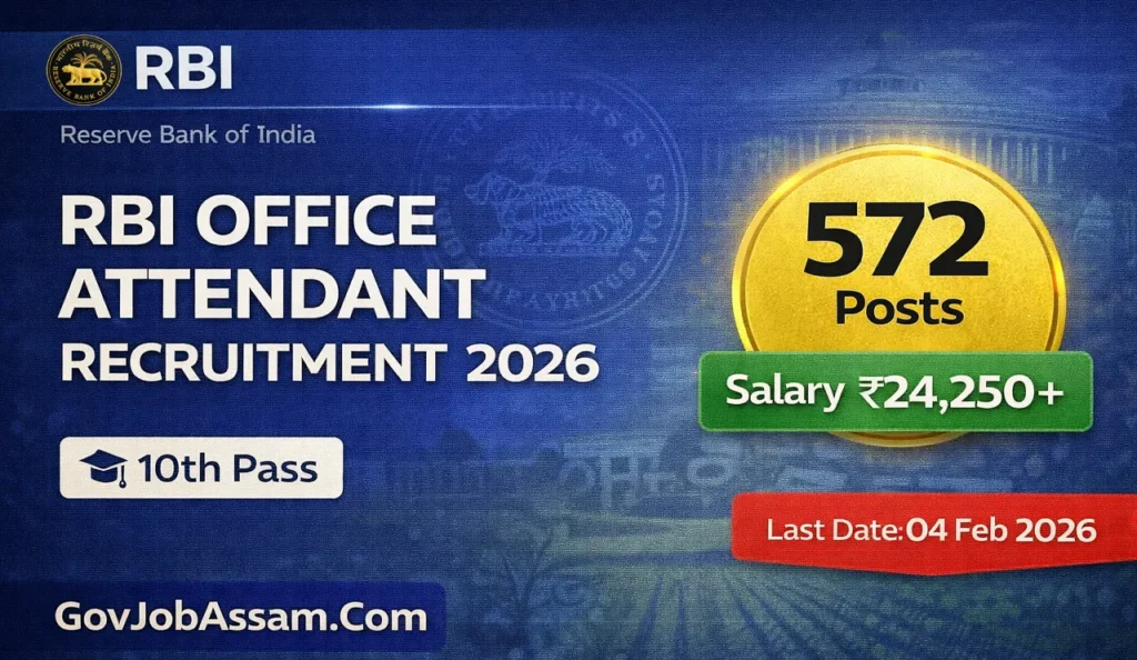 RBI Office Attendant Recruitment 2026