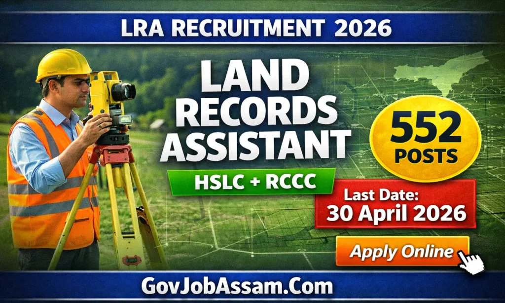 Land Records Assistant Recruitment 2026