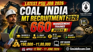 Coal India Limited MT Recruitment 2026