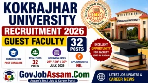 Kokrajhar University Recruitment 2026