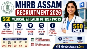 MHRB Assam Recruitment 2026