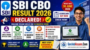 SBI CBO Result 2026